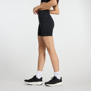 Шорты New Balance NB Sleek Pocket High Rise Short 6" в Москве - nevtrende.com | фото